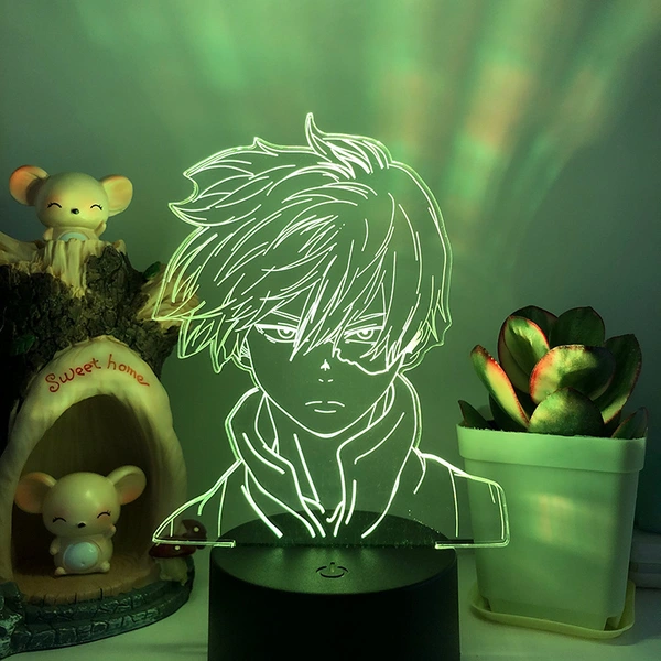 アニメキャラクター3DナイトライトアクリルイリュージョンLEDナイトライトブランク