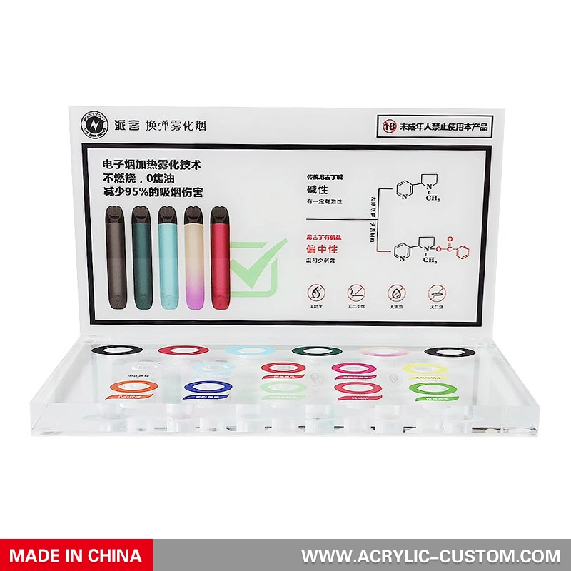 ワイドスロットe-ジュース液晶ディスプレイ電子タバコアークペンディスプレイスタンド 