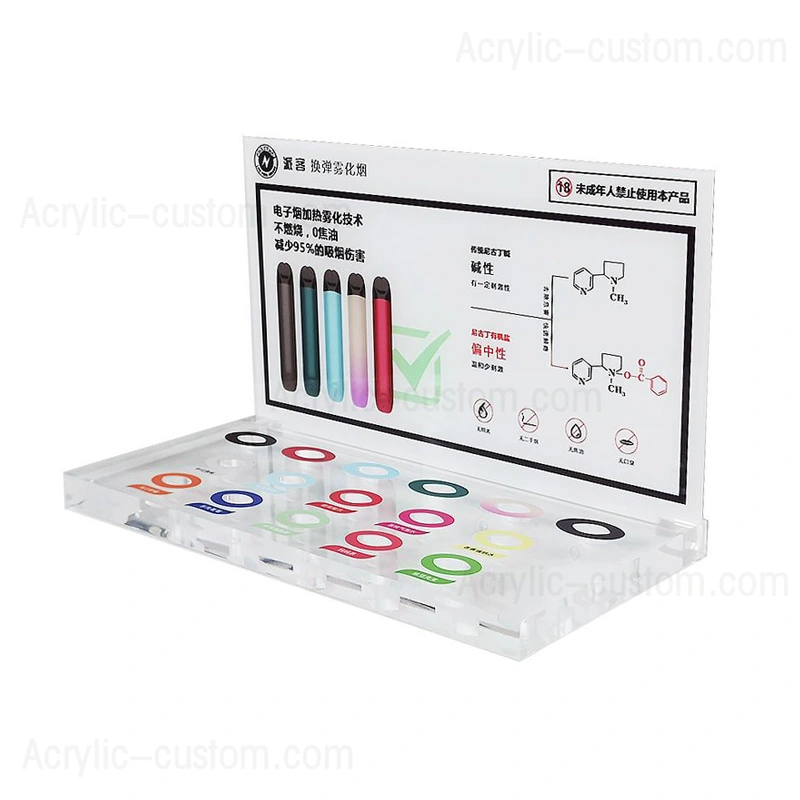 ワイドスロットe-ジュース液晶ディスプレイ電子タバコアークペンディスプレイスタンド 