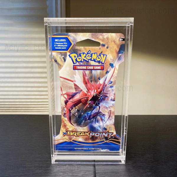 precio de fábrica primera edición paquetes de pokemon caja de refuerzo de pokemon de acrílico