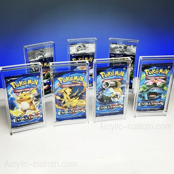 Pokemon Booster Pack Card Acrylic Display Case Magnetic