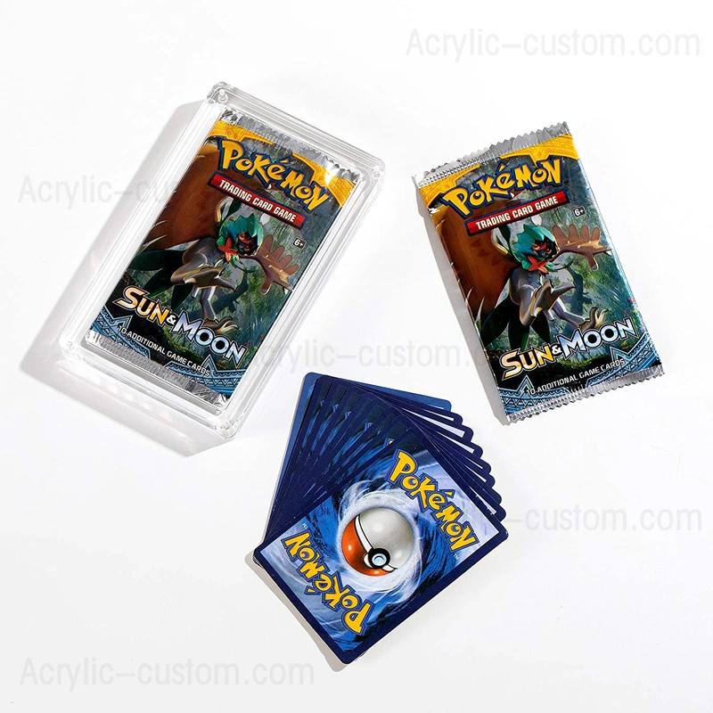 Cheap Small Pokemon Booster Boxes Acrylic Pokemon Card Packs Display