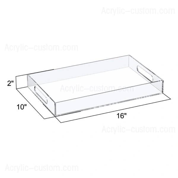 Acrylic Tray Factory Wholesale Clear Serving Tray with Handle