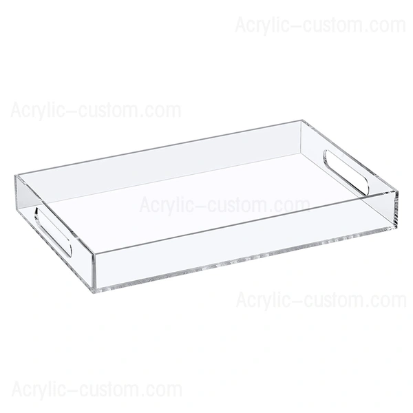 Acrylic Tray Factory Wholesale Clear Serving Tray with Handle