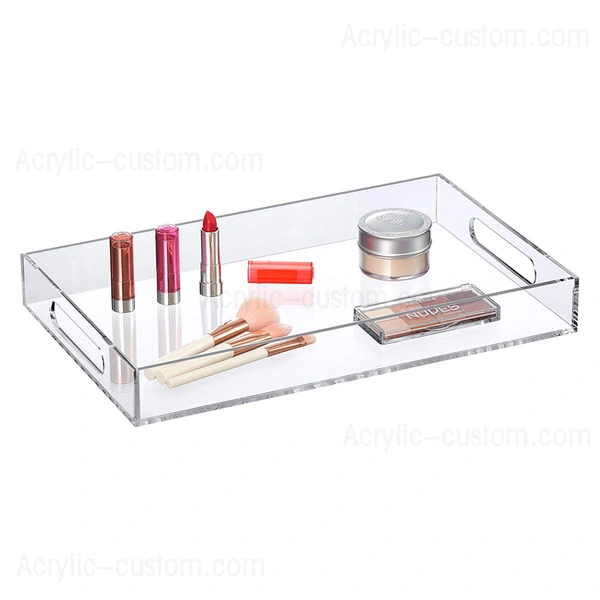 Acrylic Tray Factory Wholesale Clear Serving Tray with Handle