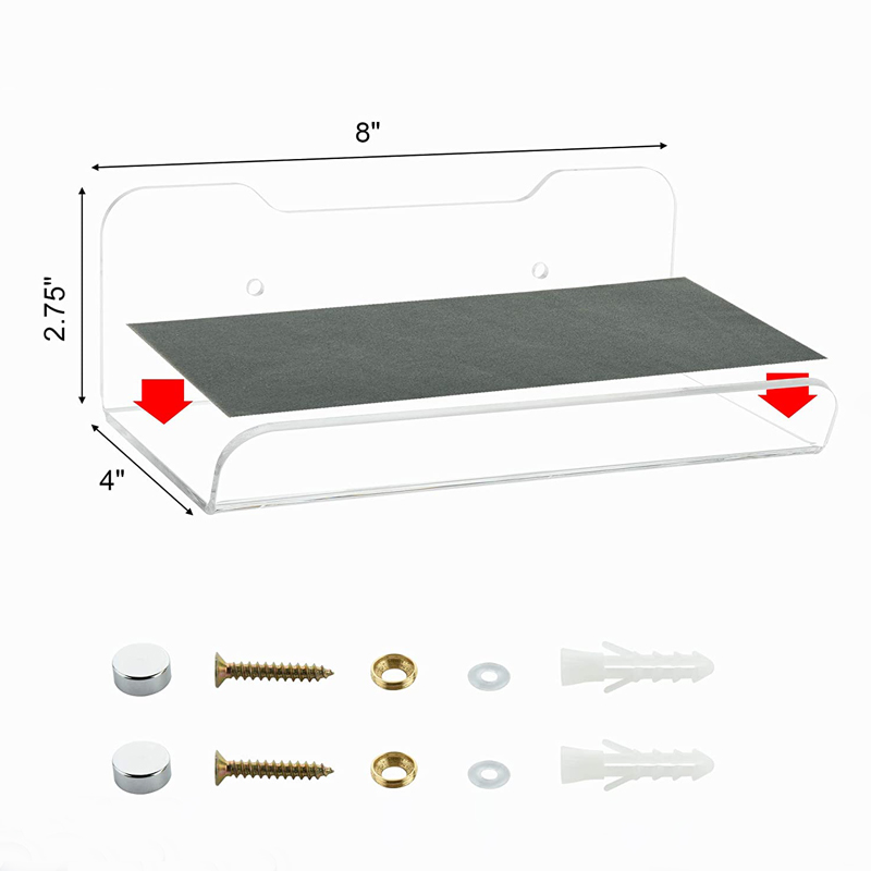 Acrylic Floating Shelves Clear Storage Shelf for Bathroom