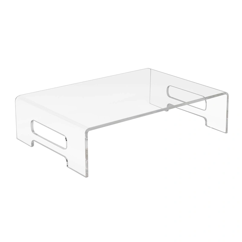 アクリルモニタースタンド透明プレキシガラスラップトップライザーハンドル付き 