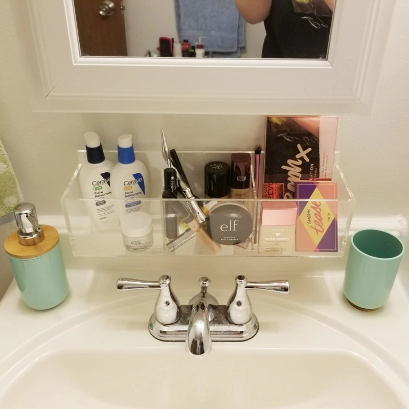  XQIGI Acrylic Shelves Bathroom 2 Pack Clear Shower