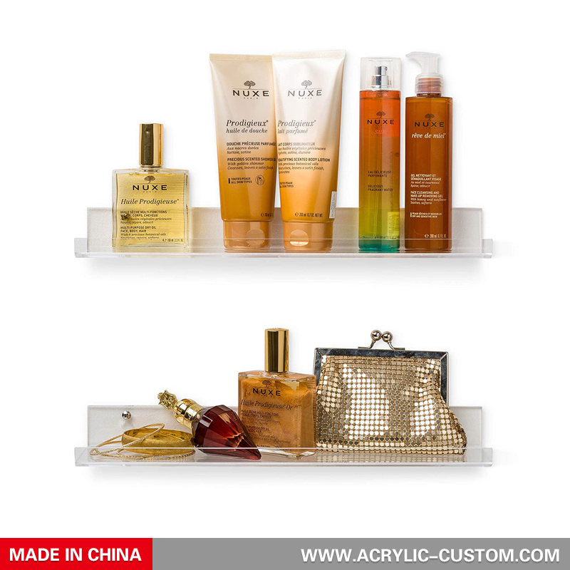 Shower Riser Shelf Acrylic Shelf Riser - Clear Acrylic Risers for Display