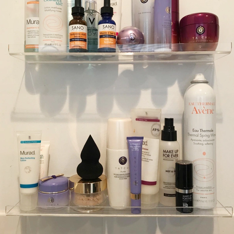 バスルームフローティングシェルフ用のカスタムアクリルシェルフ 