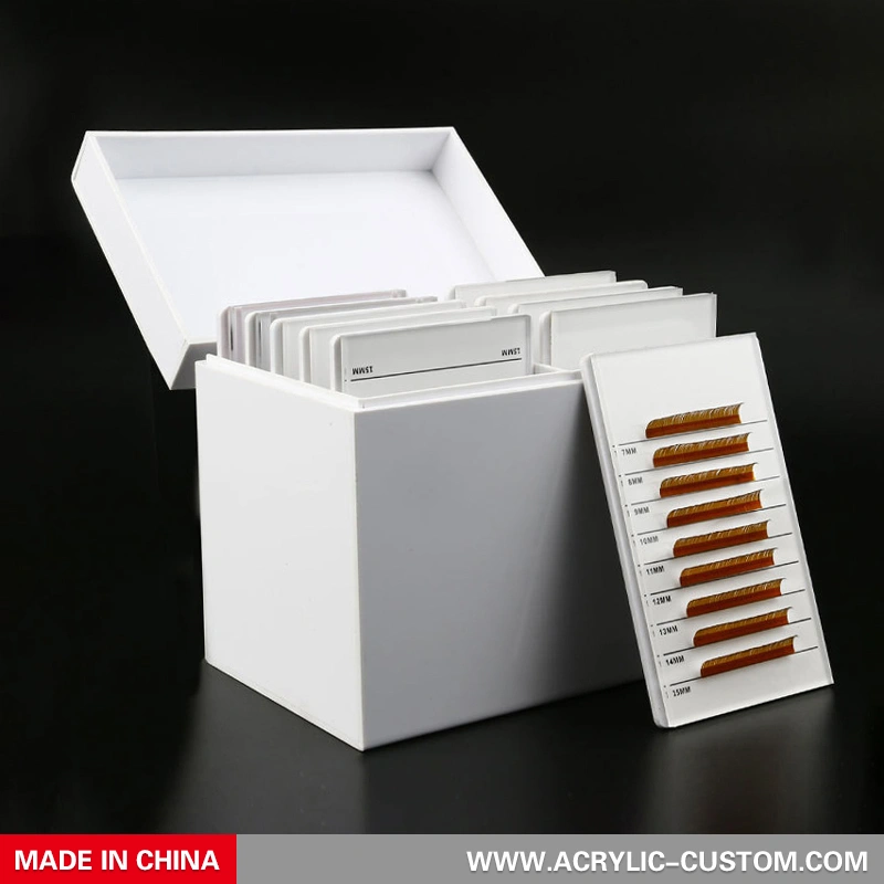 10パレットのまつ毛オーガナイザー、アクリルまつげボックスベンダー 