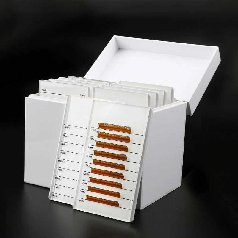 10パレットのまつ毛オーガナイザー、アクリルまつげボックスベンダー 