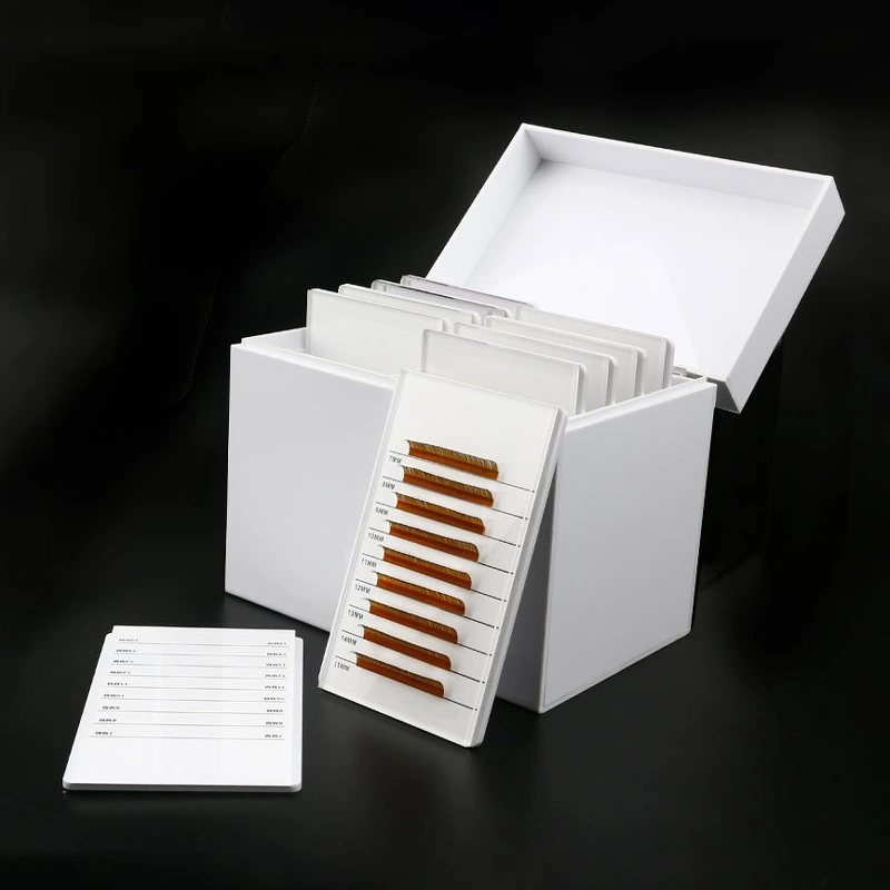 10パレットのまつ毛オーガナイザー、アクリルまつげボックスベンダー 