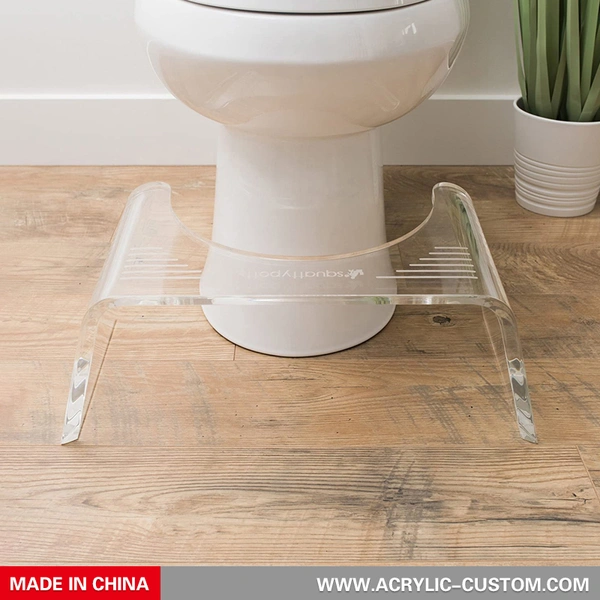 カスタムクリアスクワットポティアクリルスリムゴーストトイレスツール