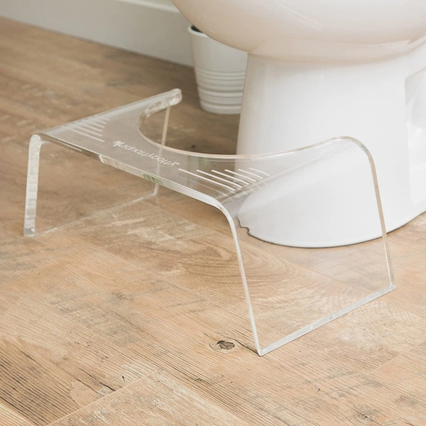 カスタムクリアスクワットポティアクリルスリムゴーストトイレスツール