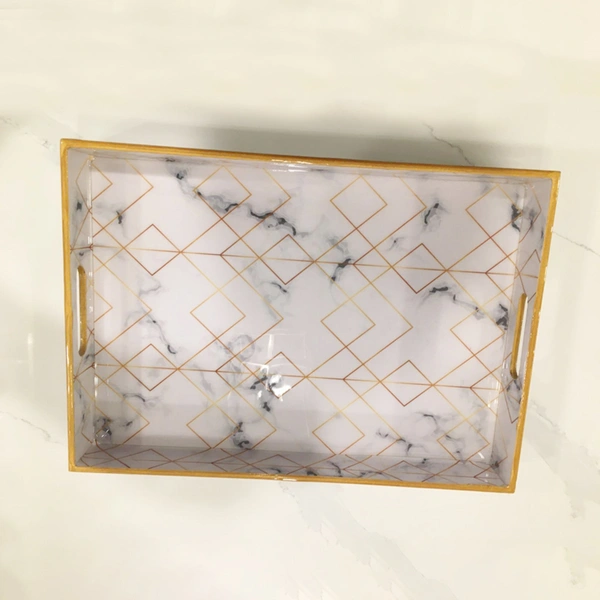 Wholesale Acrylic Trays, White Marble Trays Organizer Manufacturer