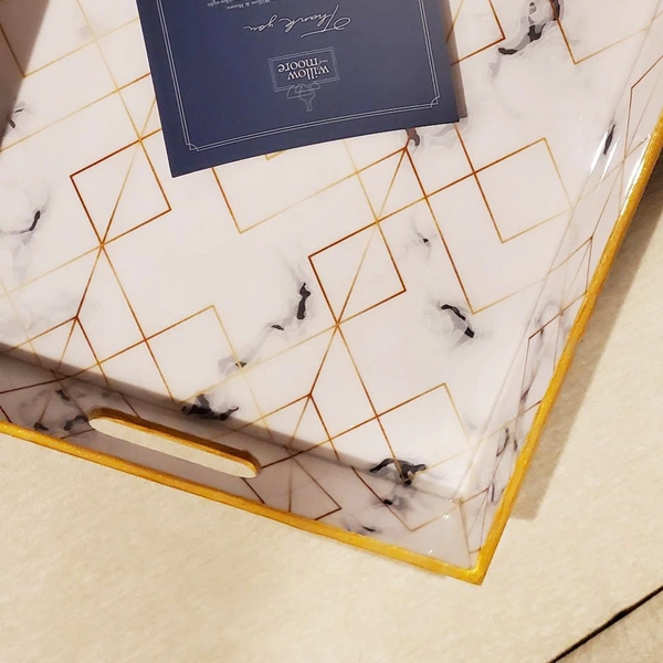 Wholesale Acrylic Trays, White Marble Trays Organizer Manufacturer