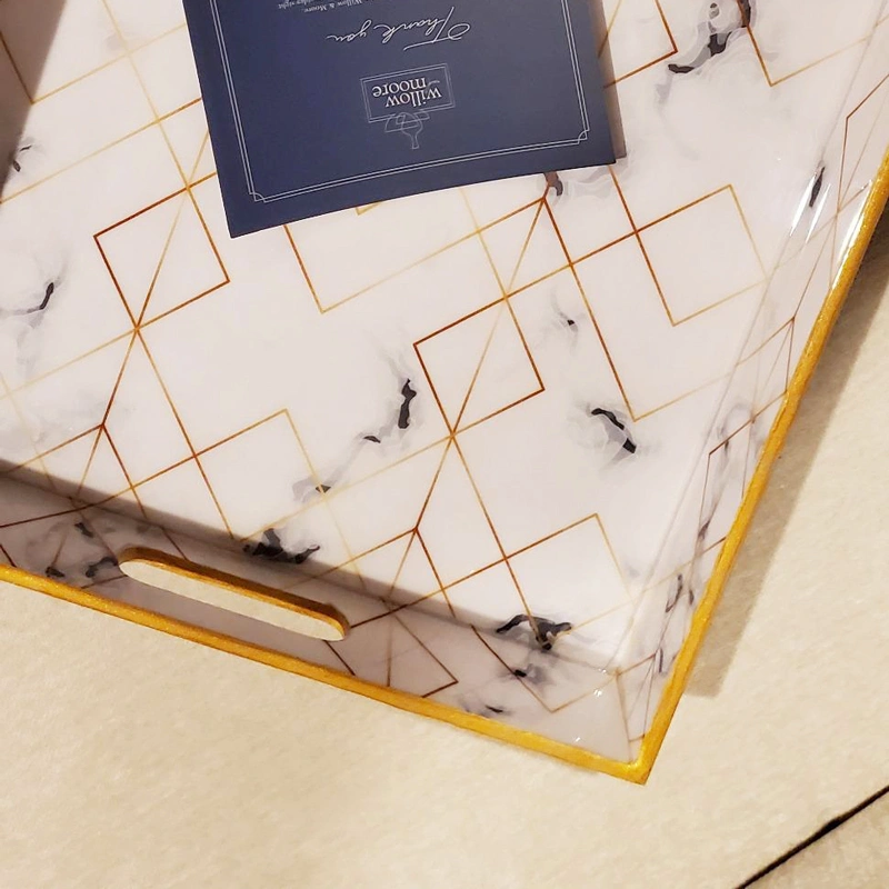 Wholesale Acrylic Trays, White Marble Trays Organizer Manufacturer