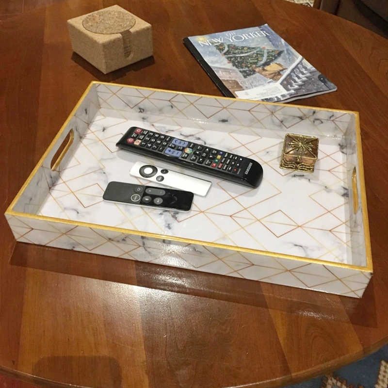 Wholesale Acrylic Trays, White Marble Trays Organizer Manufacturer