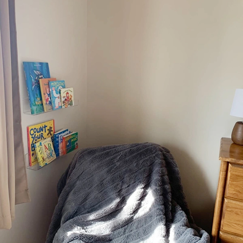 透明アクリルフローティング棚壁掛け保育園キッズ本棚 