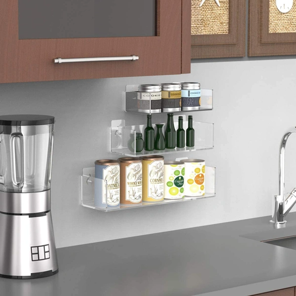 卸売透明フローティング棚壁掛けアクリル壁棚