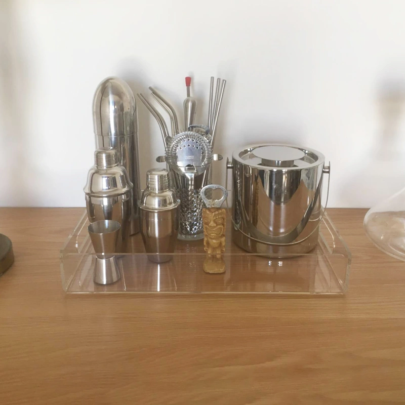 Acrylic Tray for Food With Handles, Breakfast Tray