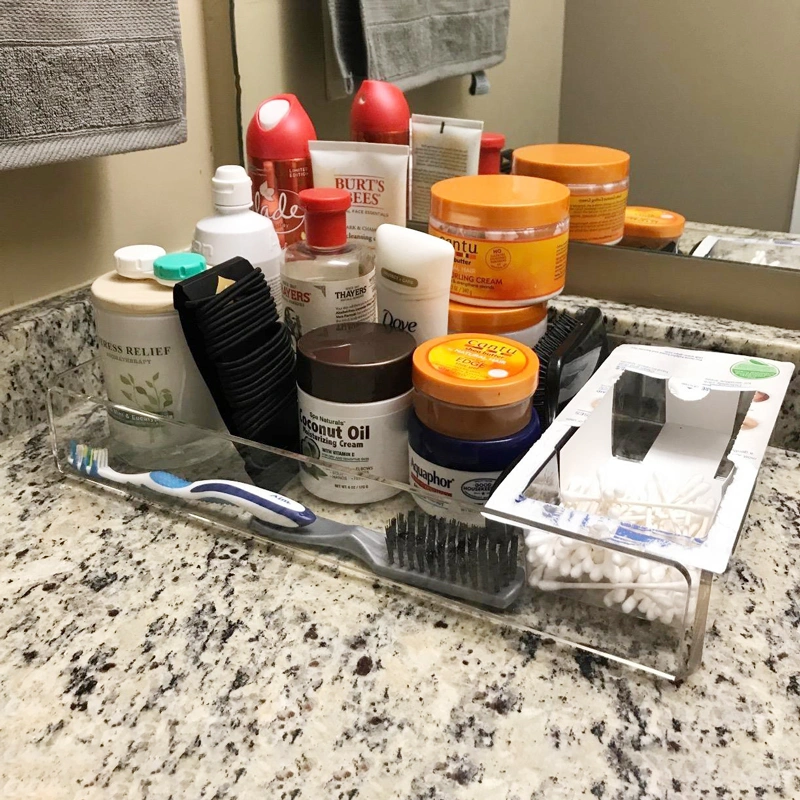 Acrylic Tray for Food With Handles, Breakfast Tray