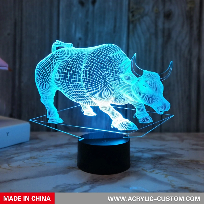 3Dナイトライトクリアアクリルシートベースライトサイン 