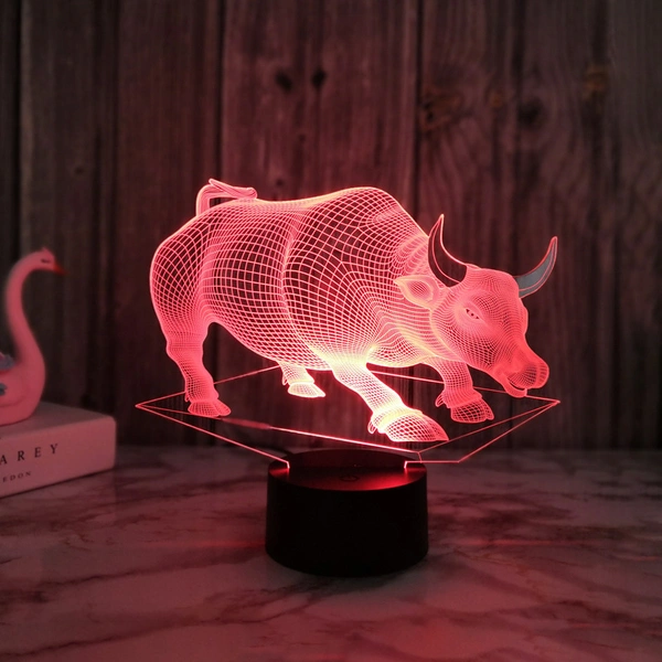 3D-Nachtlicht-Lichtschild mit klarer Acrylplattenbasis