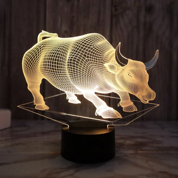 3D-Nachtlicht-Lichtschild mit klarer Acrylplattenbasis