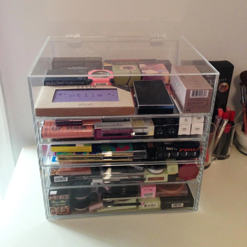 引き出し付きの安い化粧アクリルオーガナイザー、大型アクリルオーガナイザー 