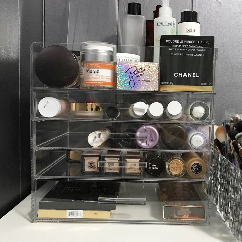 引き出し付きの安い化粧アクリルオーガナイザー、大型アクリルオーガナイザー 