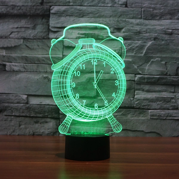 3D Night Light Acrylic LED Clock Decoration Lamp Light Custom