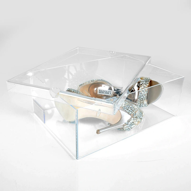 カスタムラグジュアリースニーカーディスプレイボックス、クリアアクリルシューズオーガナイザーボックス 