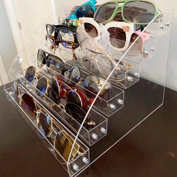 6 Layer Clear Eyeglasses Display Case Sunglasses Stand