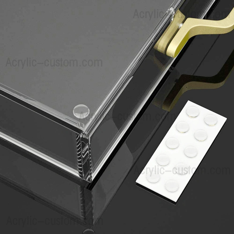 Wholesale Clear Storage Tray Acrylic Tray Organizer with Gold Handles