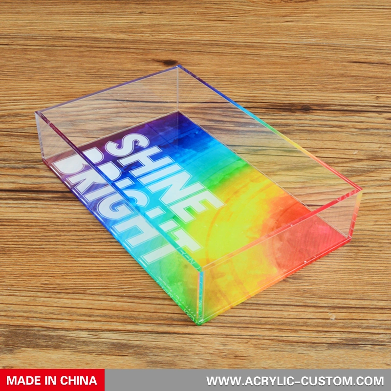 UV Print Pattern Colorful Tray for Wedding Storage Tray with Handles