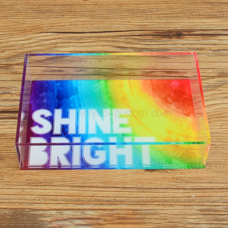 UV Print Pattern Colorful Tray for Wedding Storage Tray with Handles