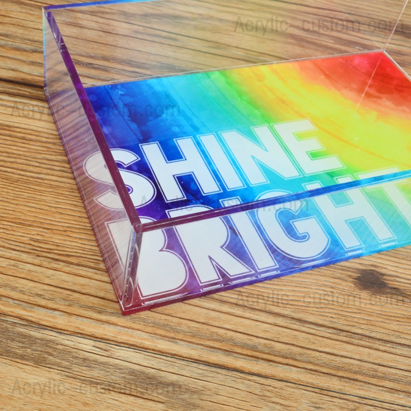 UV Print Pattern Colorful Tray for Wedding Storage Tray with Handles