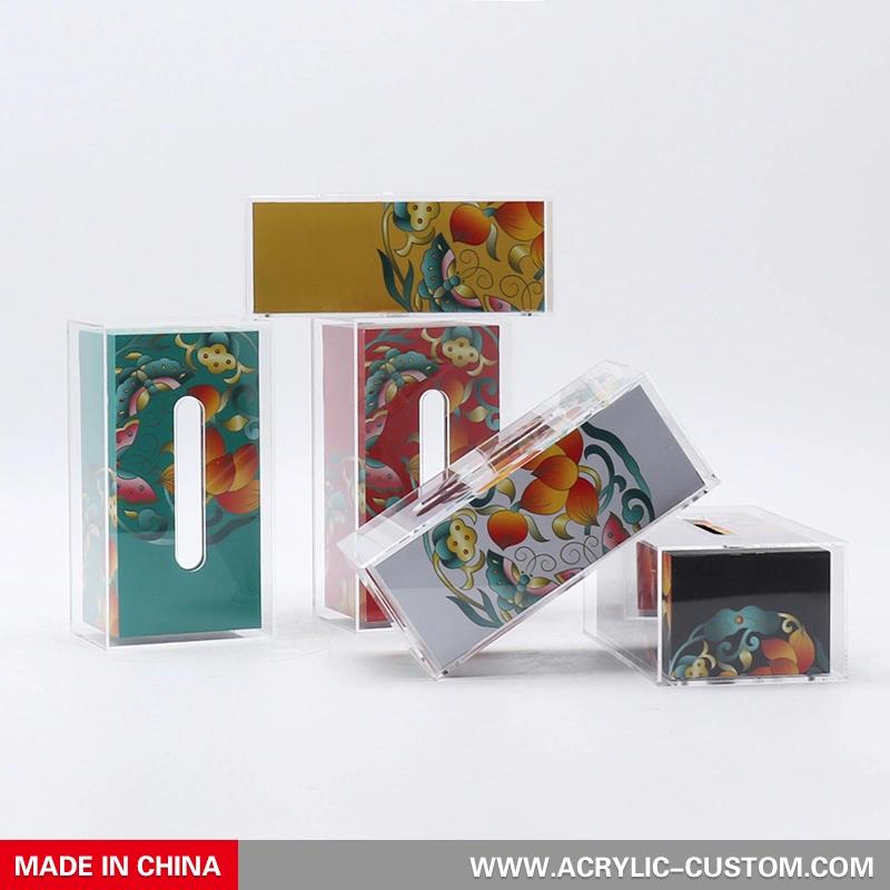 長方形のクリア ティッシュ ボックス ホルダー - アクリル ティッシュ ボックス