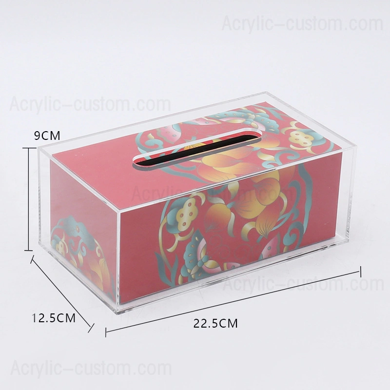 長方形のクリア ティッシュ ボックス ホルダー - アクリル ティッシュ ボックス