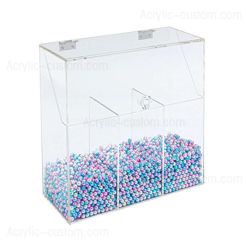 化粧ブラシホルダー用カバー付き卸売透明アクリルオーガナイザー 