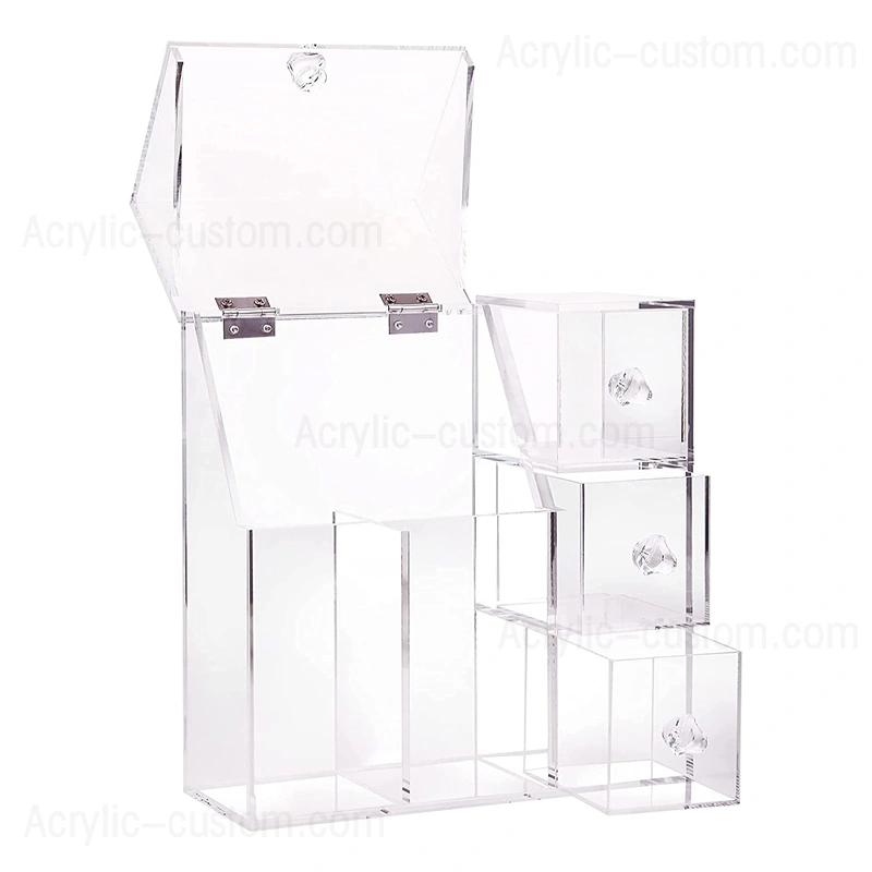 ブラシホルダー用DIYアクリルメイクアップオーガナイザー収納ボックス 
