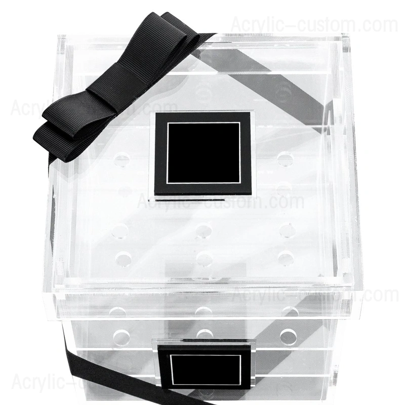 アクリル永遠の花箱、ふた付きアクリルバラ箱卸売 