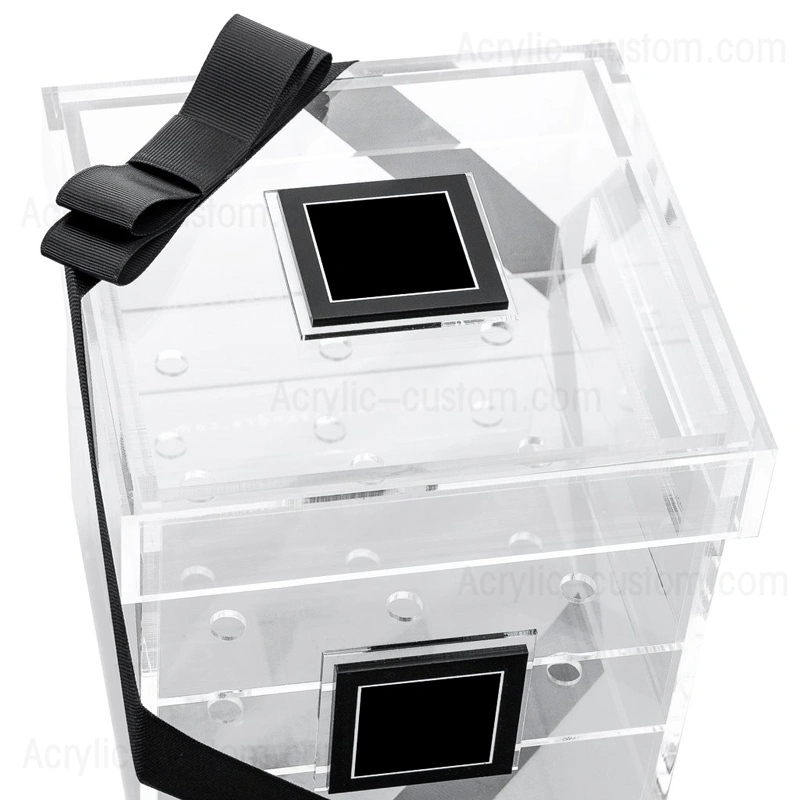 アクリル永遠の花箱、ふた付きアクリルバラ箱卸売 