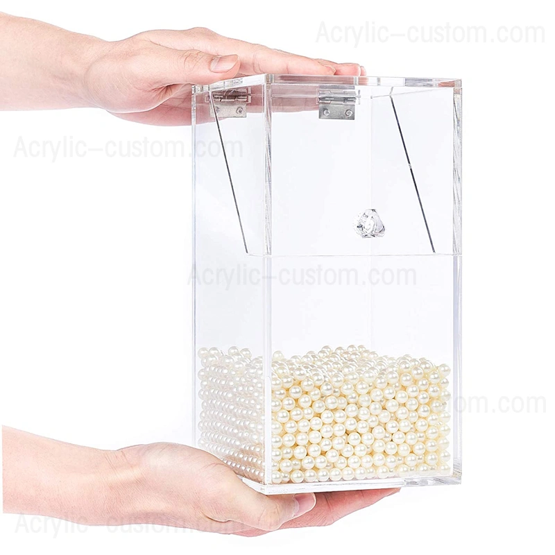 工場出荷時の価格アクリル化粧ブラシ ホルダー蓋付き化粧品オーガナイザー 