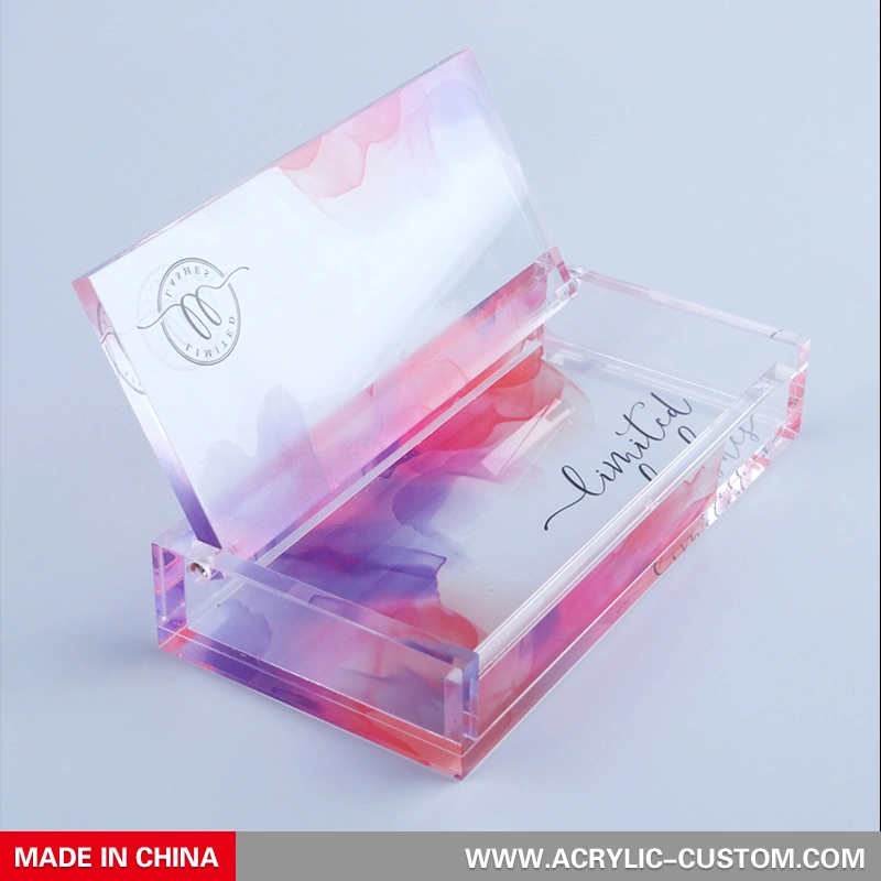 カスタムまつげ包装箱、まつげトレイ付きアクリル収納ボックス 