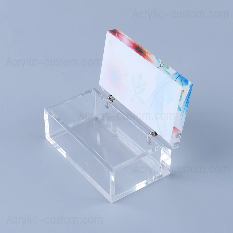 Gift Boxes Acrylic Treat Box with Bamboo Handle Acrylic Gift Box