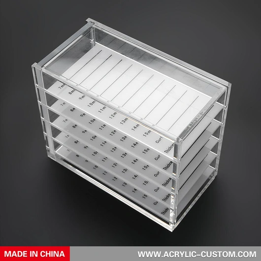 Acrylic Eyelash Organizer | Lash Tile Box | Lash Extension Storage Box Case