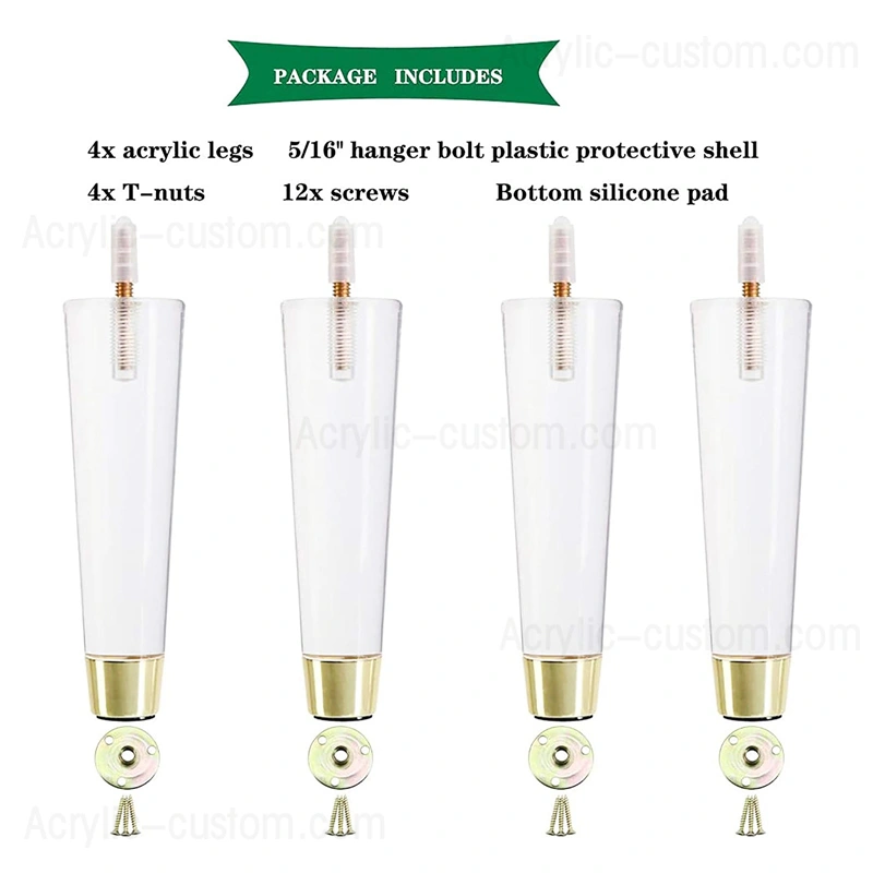 長いアクリル家具の脚と足、カスタム家具の装飾 
